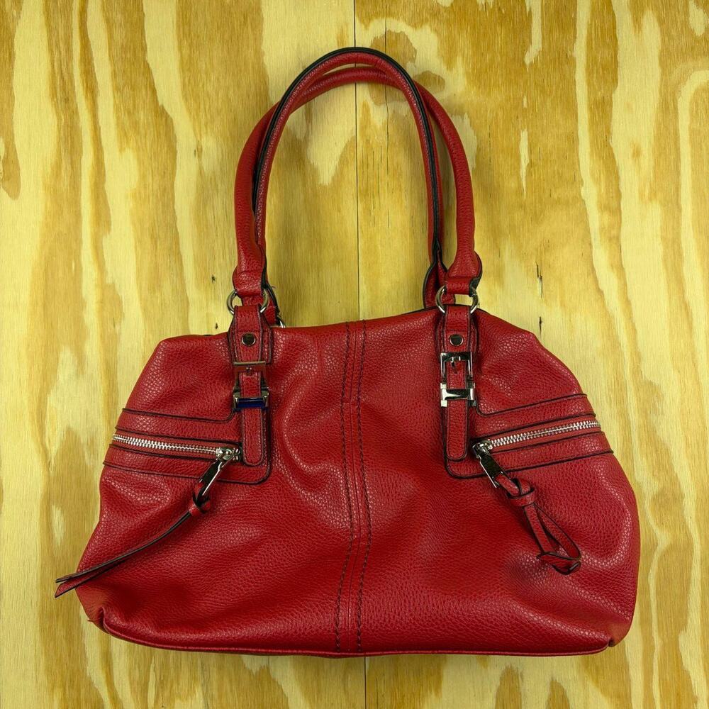 Charming Charlie Red Pebbled Leather-Look Shoulder Bag – Red